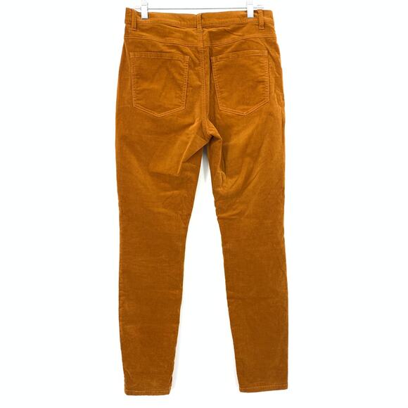 Cabi Button Fly Corduroy Pants Womens Size 8 Caramel Rust Skinny Leg - Picture 2 of 6